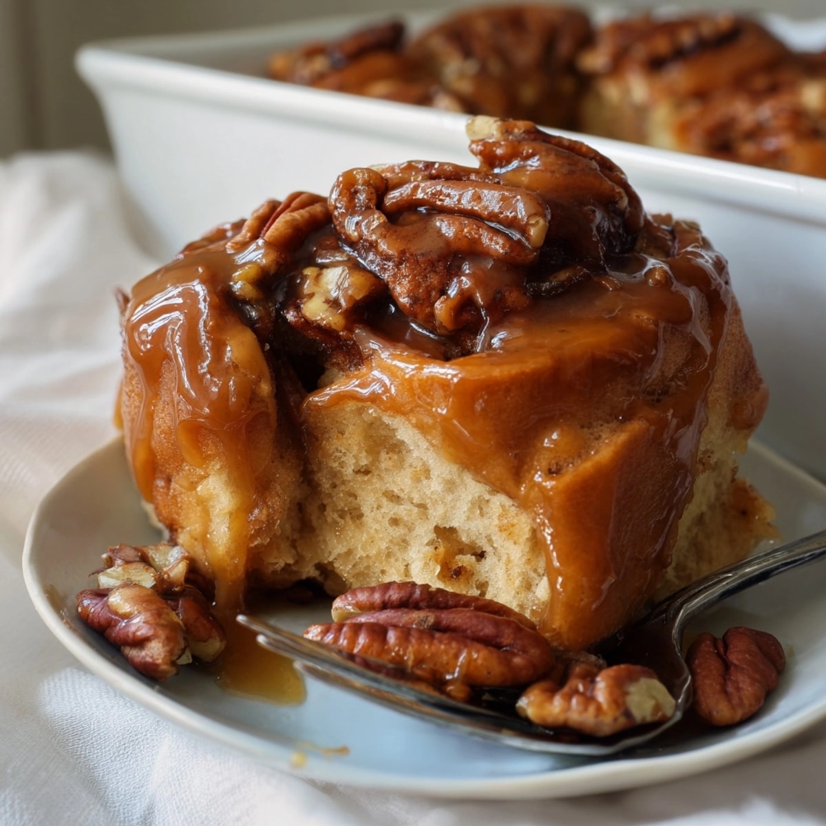 Homemade Old-Fashioned Pecan Rolls, a warm and inviting caramel pecan-topped brunch treat.