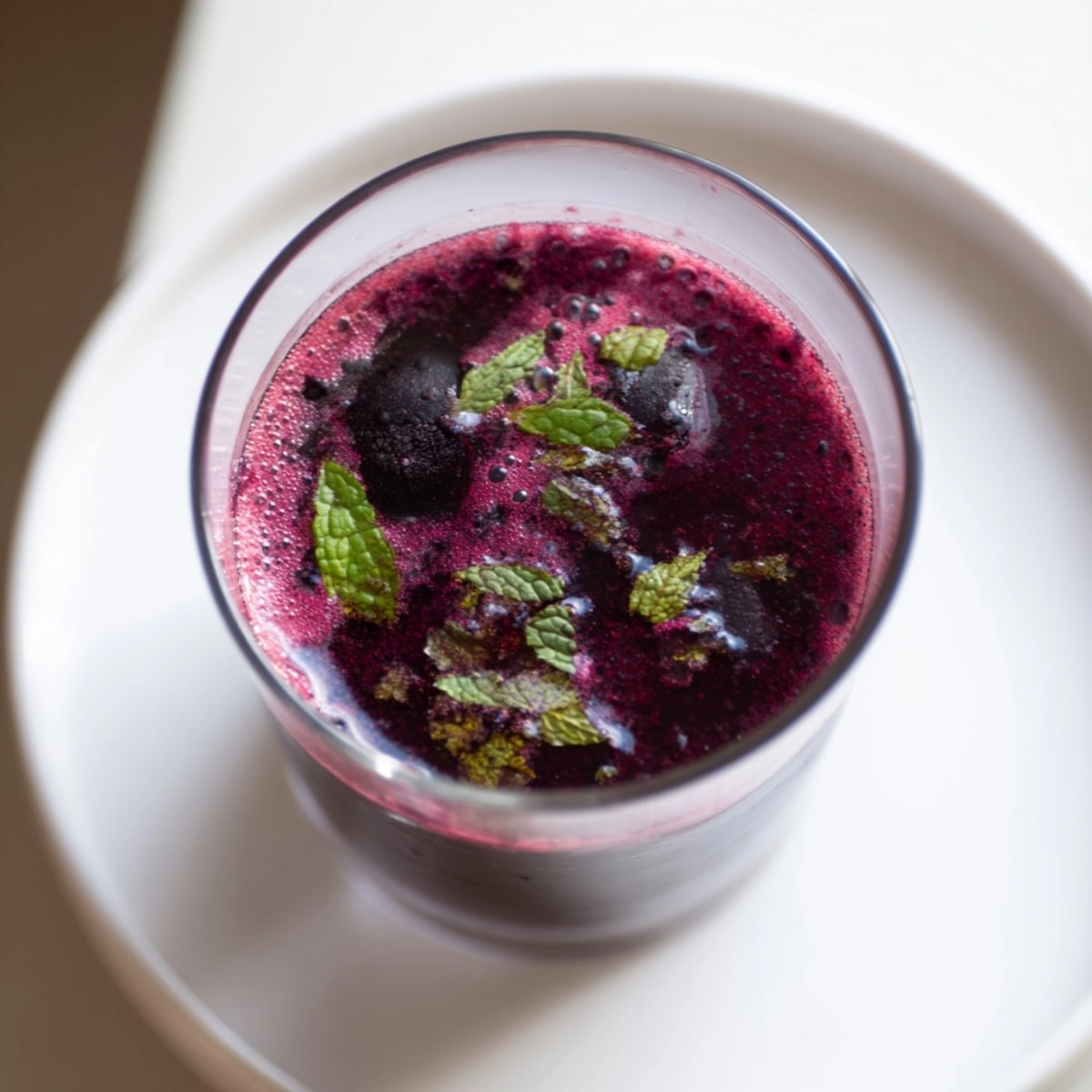 Vibrant Jamun Drink, blended with black salt and lemon, ready for summer sipping.