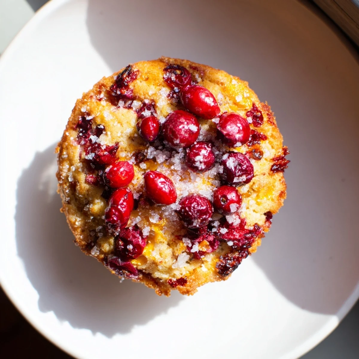 Freshly baked Cranberry Orange Muffin Tops, perfect for breakfast, with a tender, sweet crumb and citrus notes.