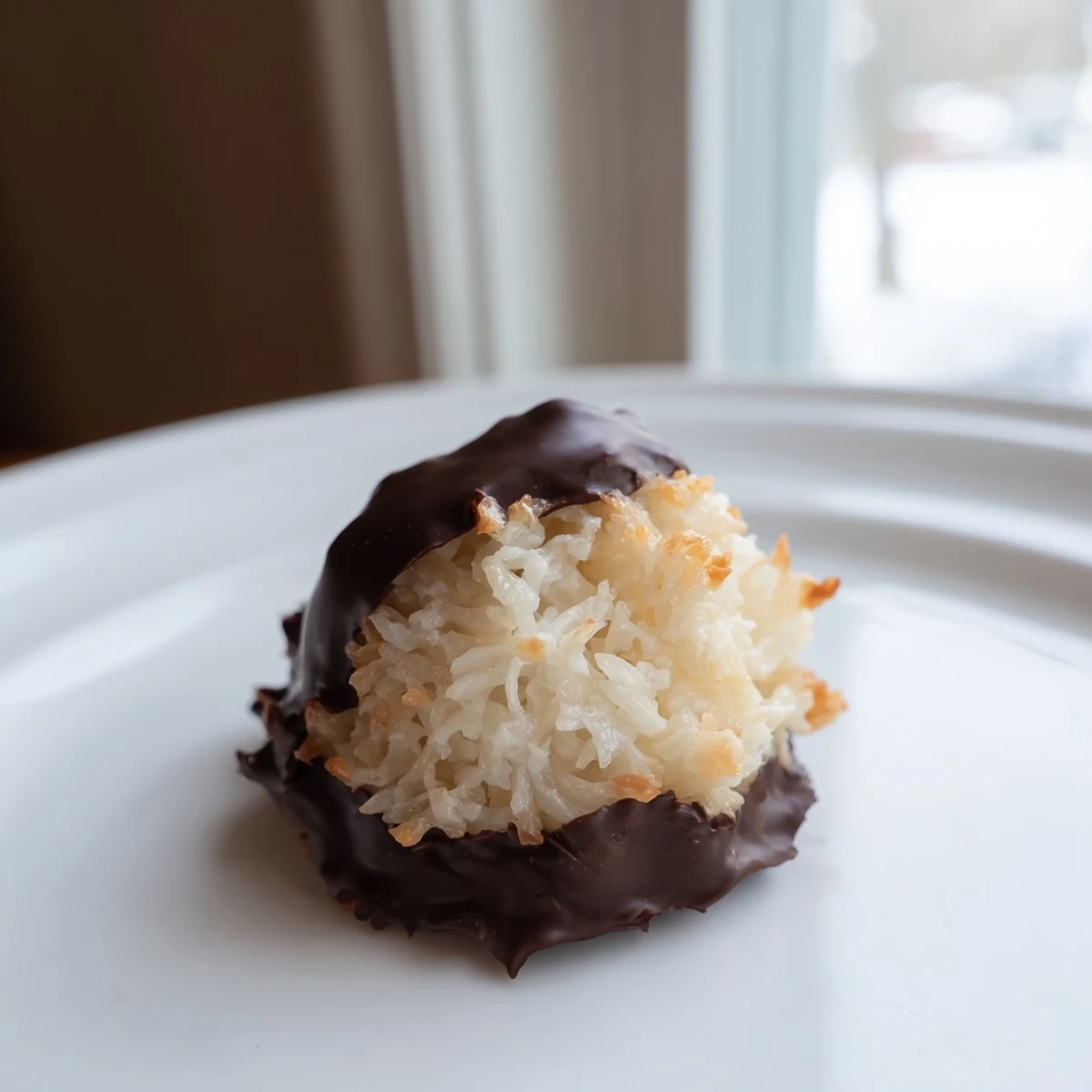 Chocolate Dipped Coconut Macaroons