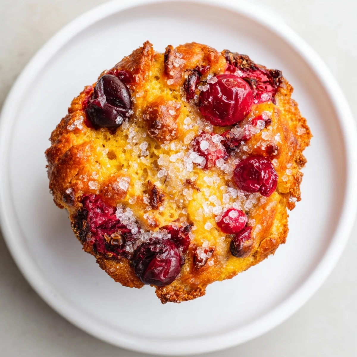Golden-brown Orange Cranberry Muffin Tops, delicious bites bursting with sweet cranberries and citrus aroma.
