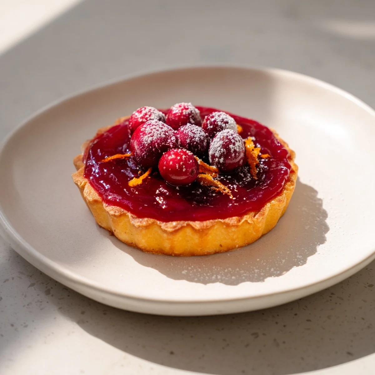 Cranberry Curd Tart