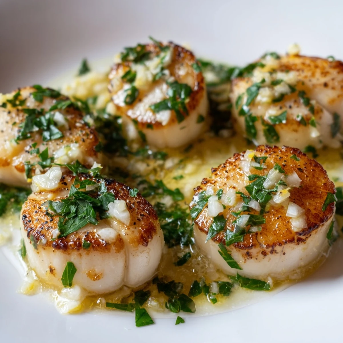 Enjoy flavorful Garlic Butter Scallops, the tender seafood simmered in rich, buttery sauce, ready fast.