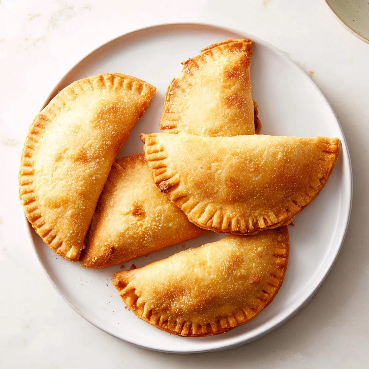 Golden brown Savory Beef Hand Pies, freshly baked with a flaky crust, perfect for dinner.