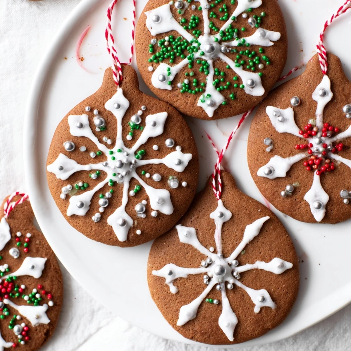 Warm gingerbread ornament cookies, freshly baked and ready for decorating with delightful icing.