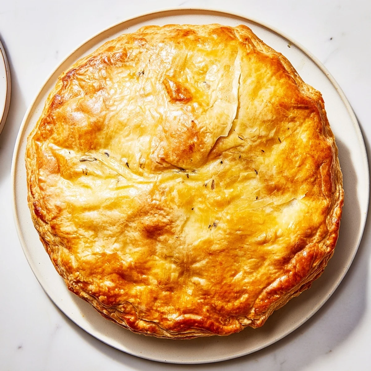 A slice of flavorful, freshly baked Beef and Mushroom Pie alongside creamy mashed potatoes, ready to eat.