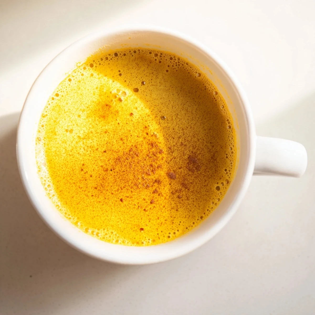 Preparing a soothing cup of Golden Milk, smelling the ginger and turmeric's inviting aroma.