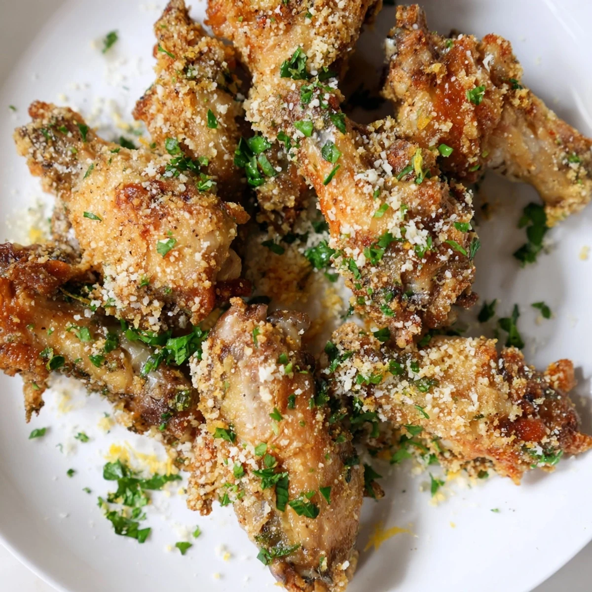 Savory and flavorful, these homemade Parmesan wings, perfect with a side of ranch dressing.