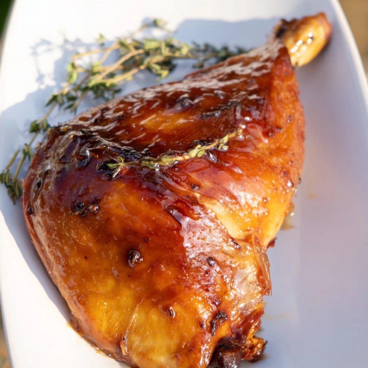 Aromatic Glazed Turkey bursting with flavor, roasted to perfection with a beautiful, glossy finish after glazing.