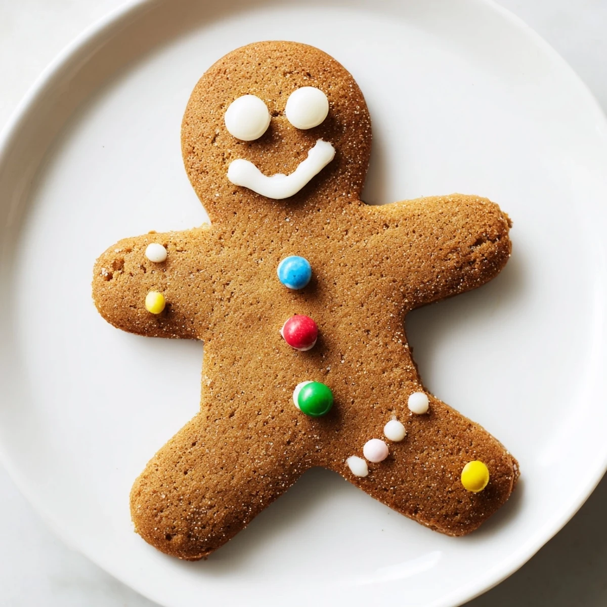 A beautifully decorated Cookie Man, with intricate icing details, perfect for sharing with friends.