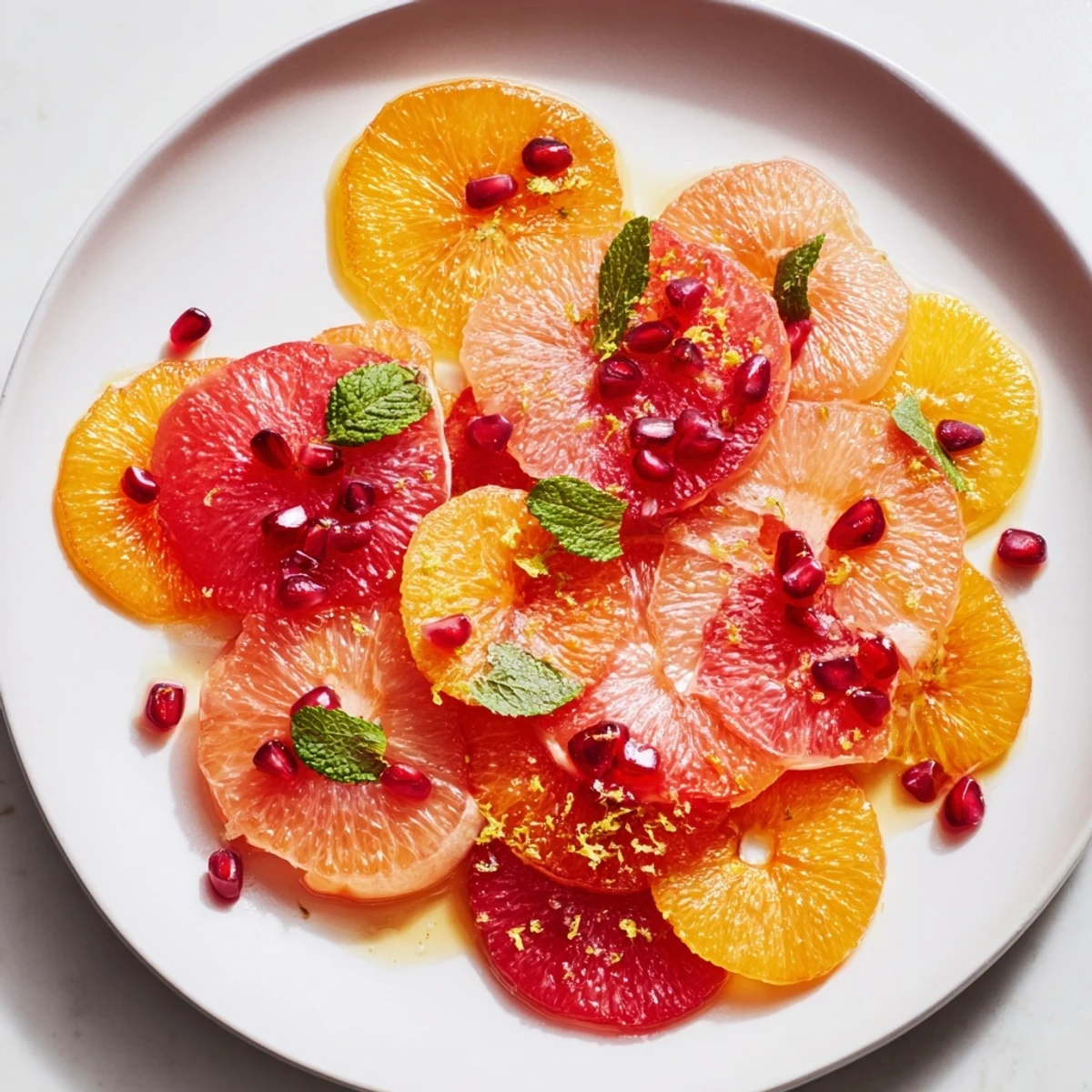 This Citrus Salad highlights segments of orange and grapefruit, drizzled with dressing and beautiful pomegranate seeds.