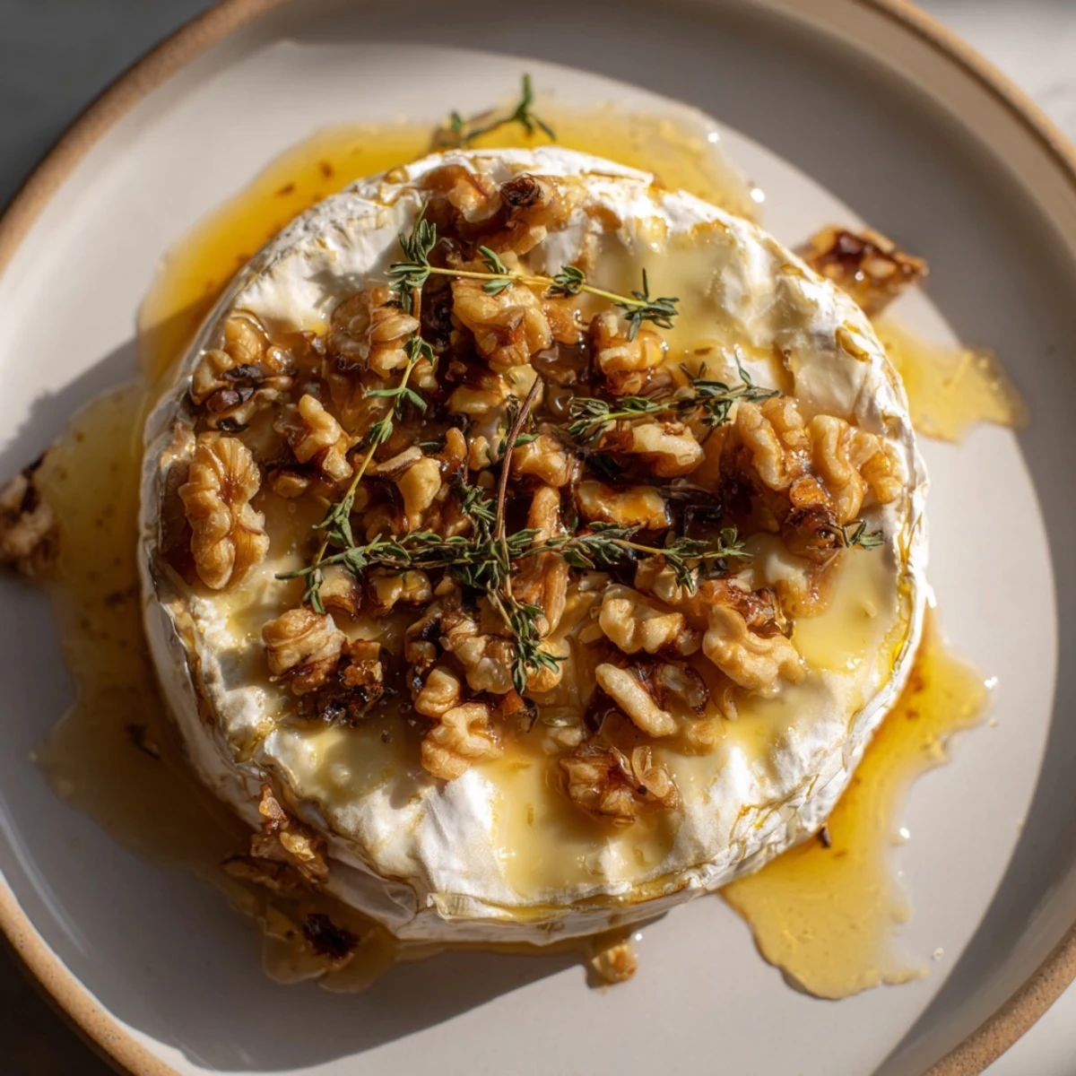 Baked Brie with Honey Walnuts