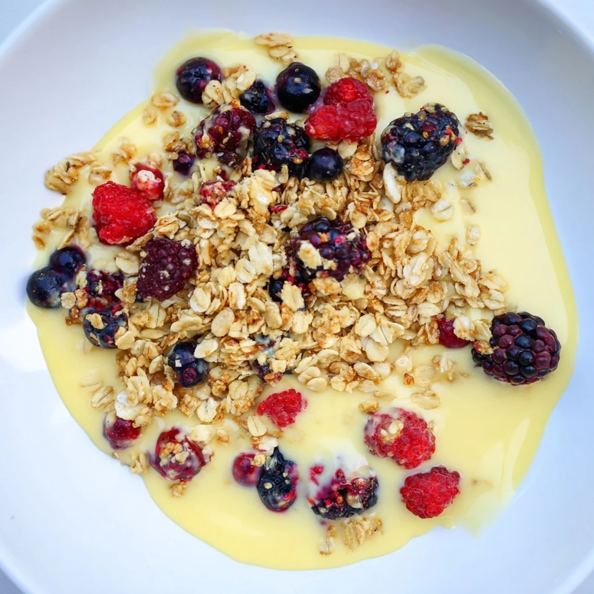 Winter Berry Crumble Custard