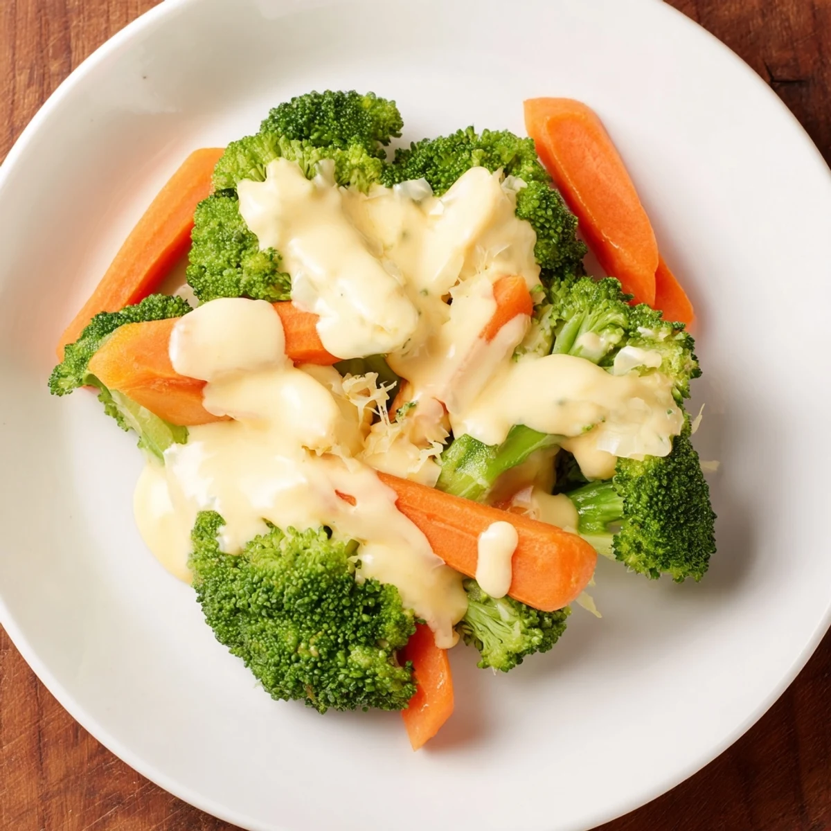 A vibrant cheese sauce ready to be poured, perfect for pasta or dipping your snacks.