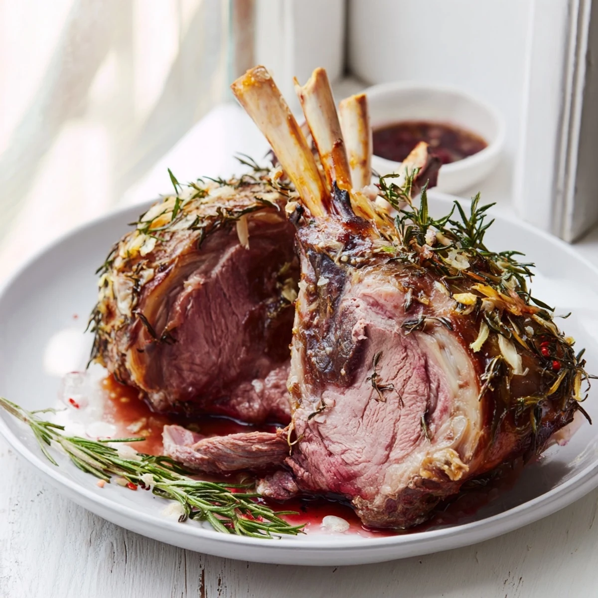 This delicious slow roasted lamb features a perfectly crisp exterior with fall-apart, juicy meat.