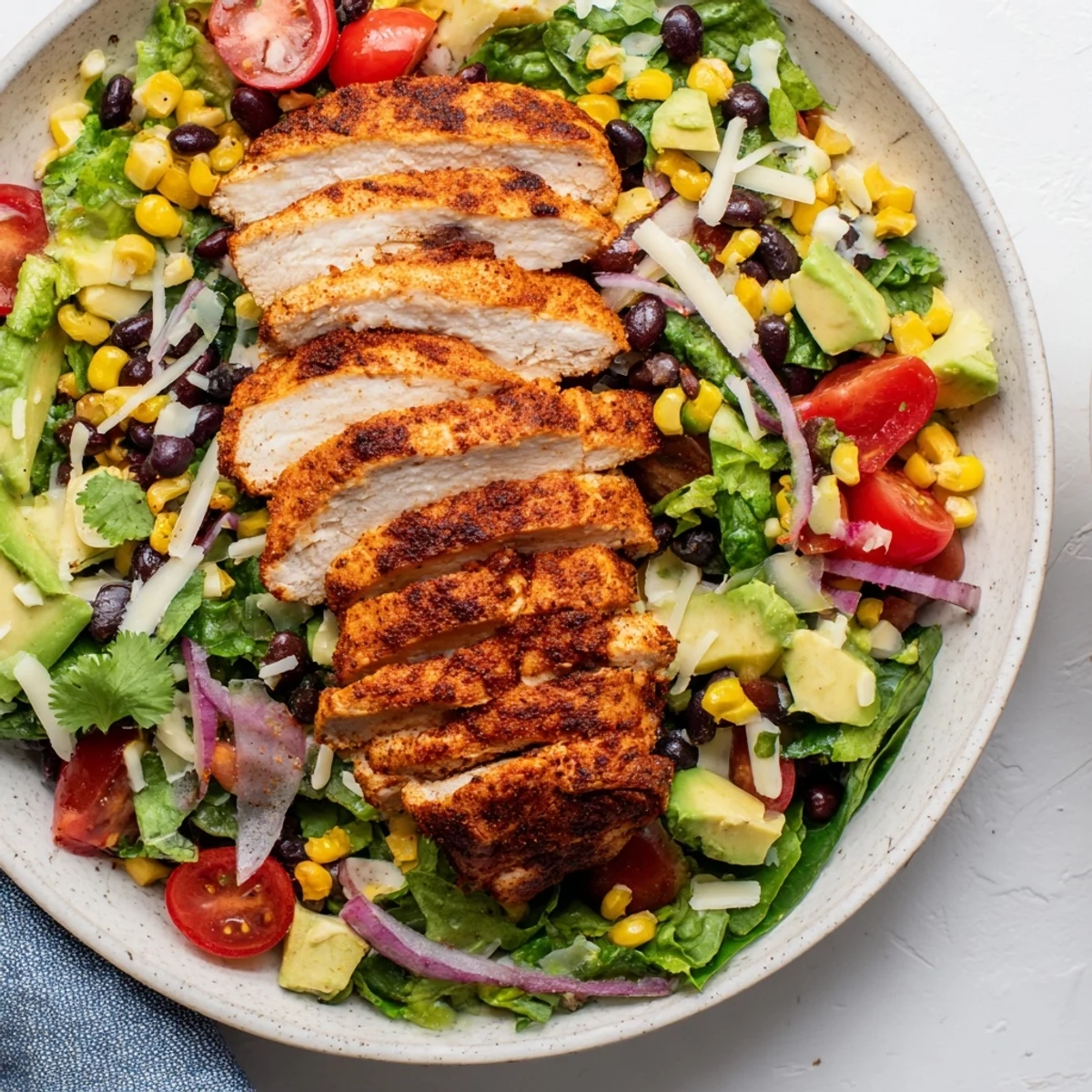 This flavorful Southwest Chicken Salad with Lime Dressing features grilled chicken, perfectly paired with a tangy lime dressing.