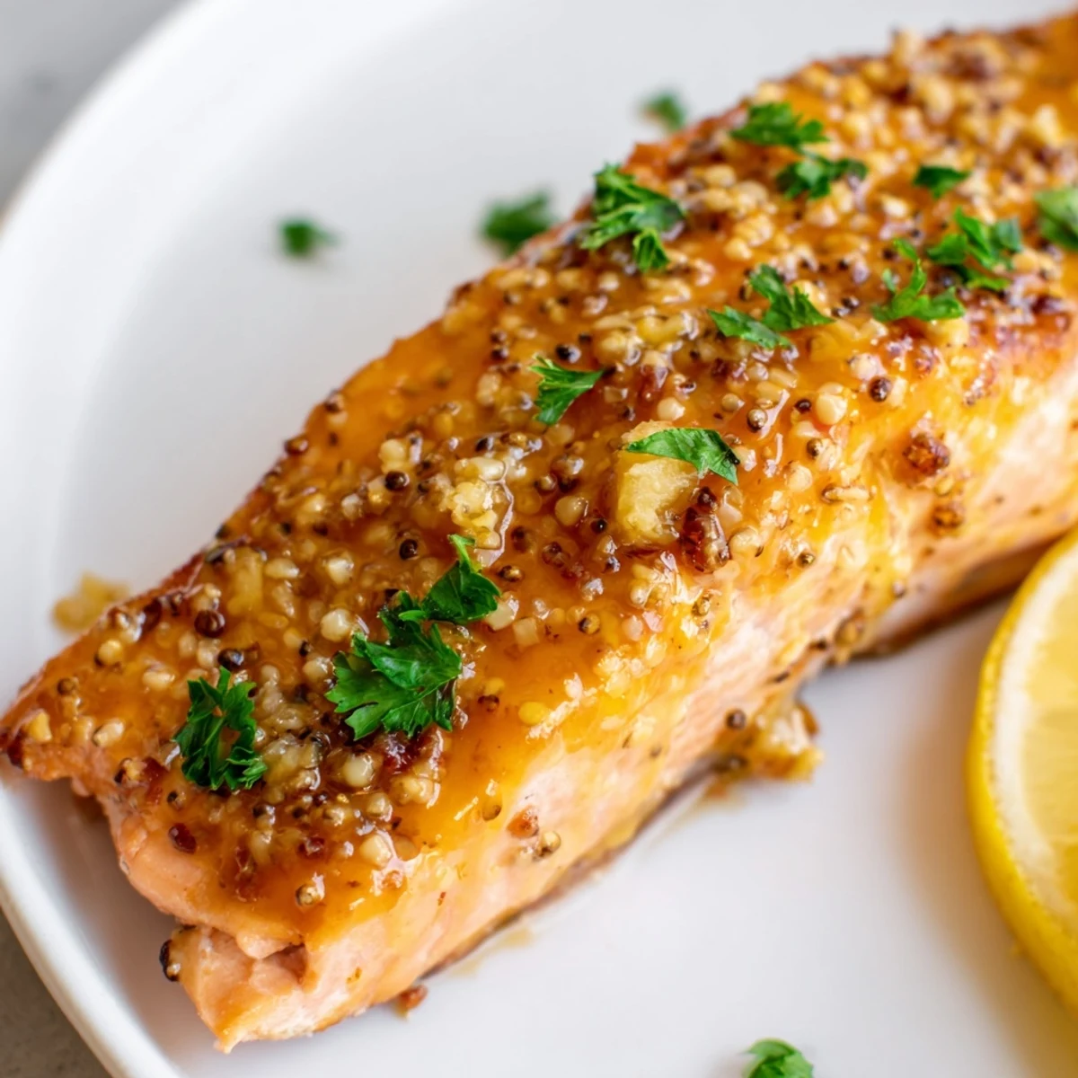 Baked Salmon Honey Mustard