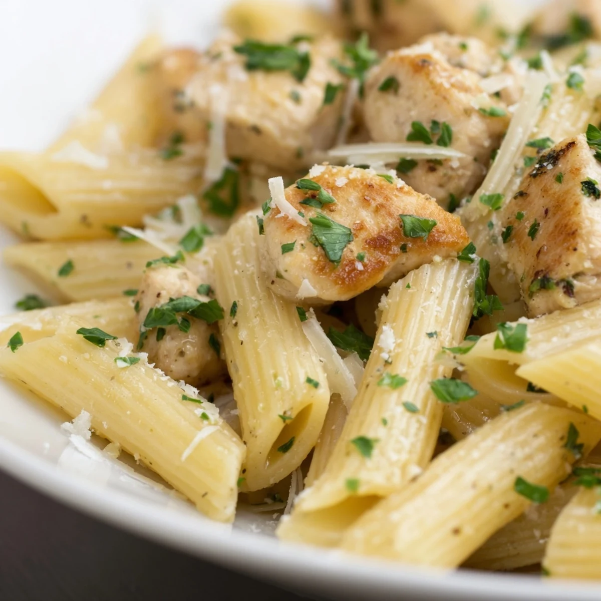 Garlic chicken with pasta