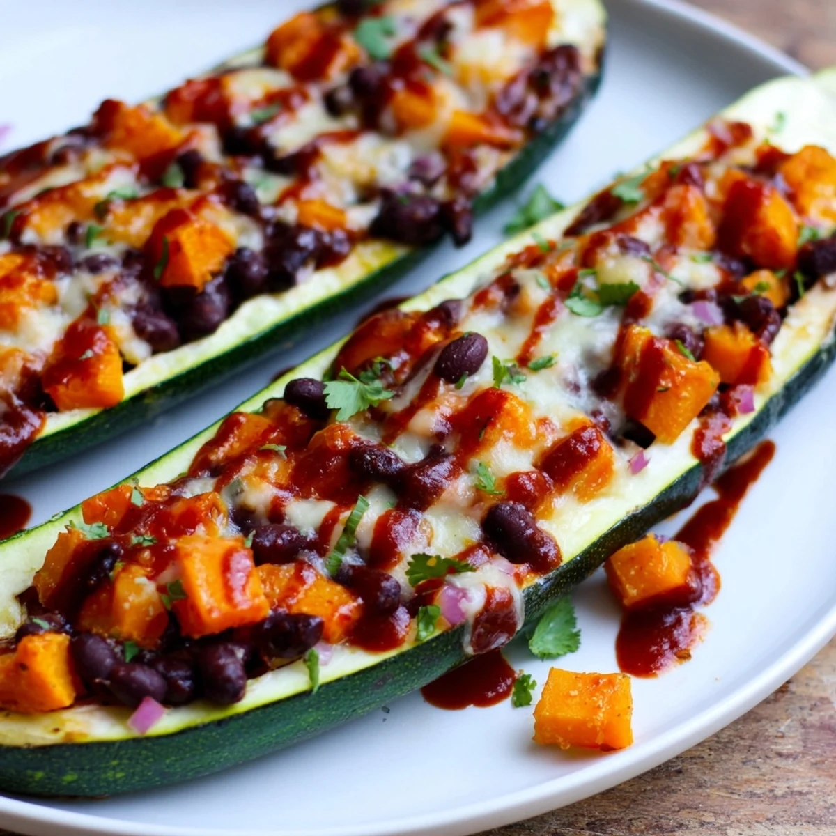 Hearty Mexican-inspired dish presents melty cheese topping and bright lime wedges for serving.