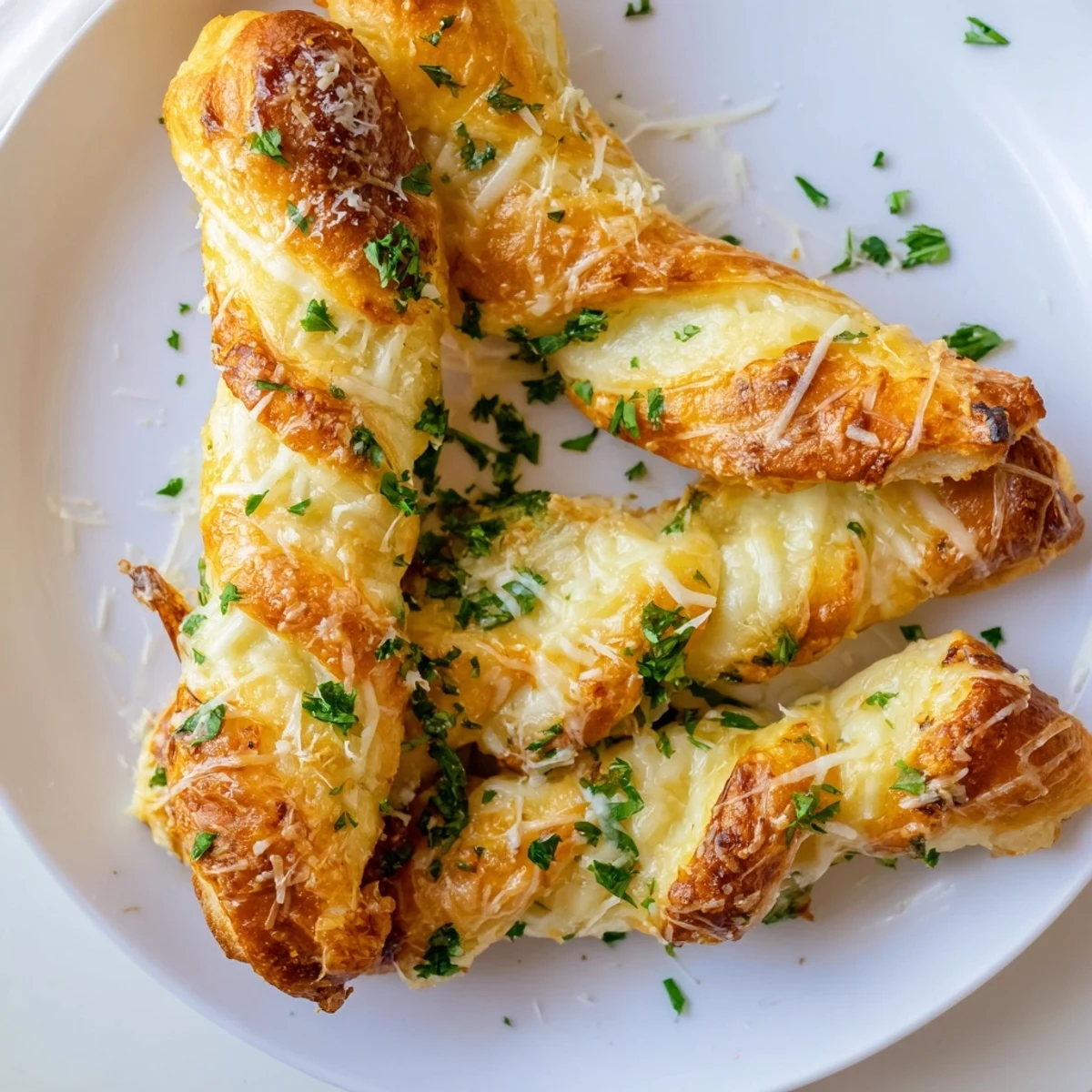 These golden Crispy Air Fryer Pizza Cheese Bread Twists are air-fried to a crunchy finish and served warm with marinara.