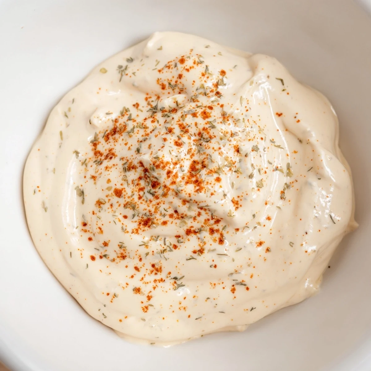 Spicy sweet Hot Honey Ranch Crispy Chicken Tenders Sauce in a small dipping bowl beside crunchy tenders.