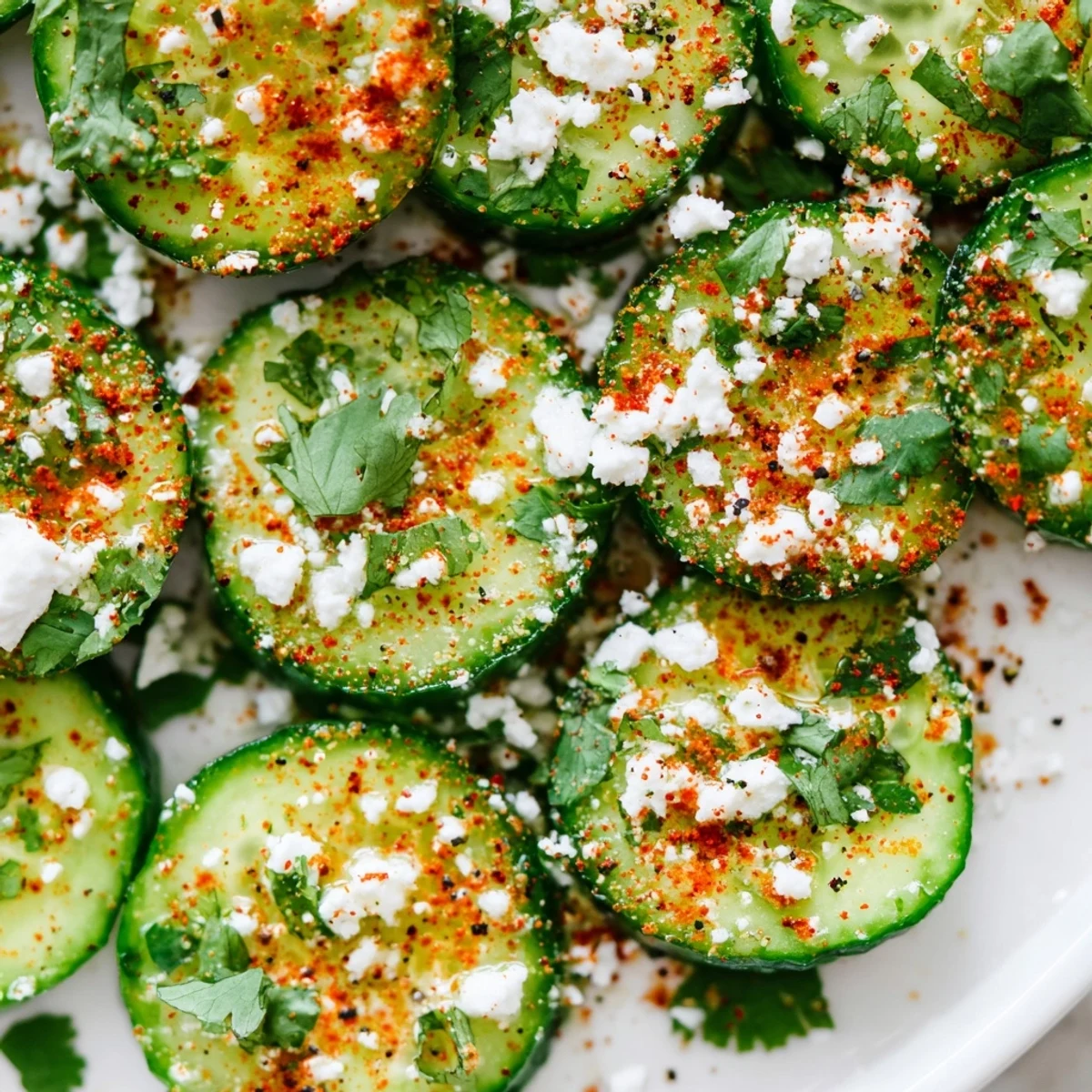 Bright Mexican Style Cucumbers with lime wedges and chili seasoning, a refreshing vegan snack ready in ten minutes.
