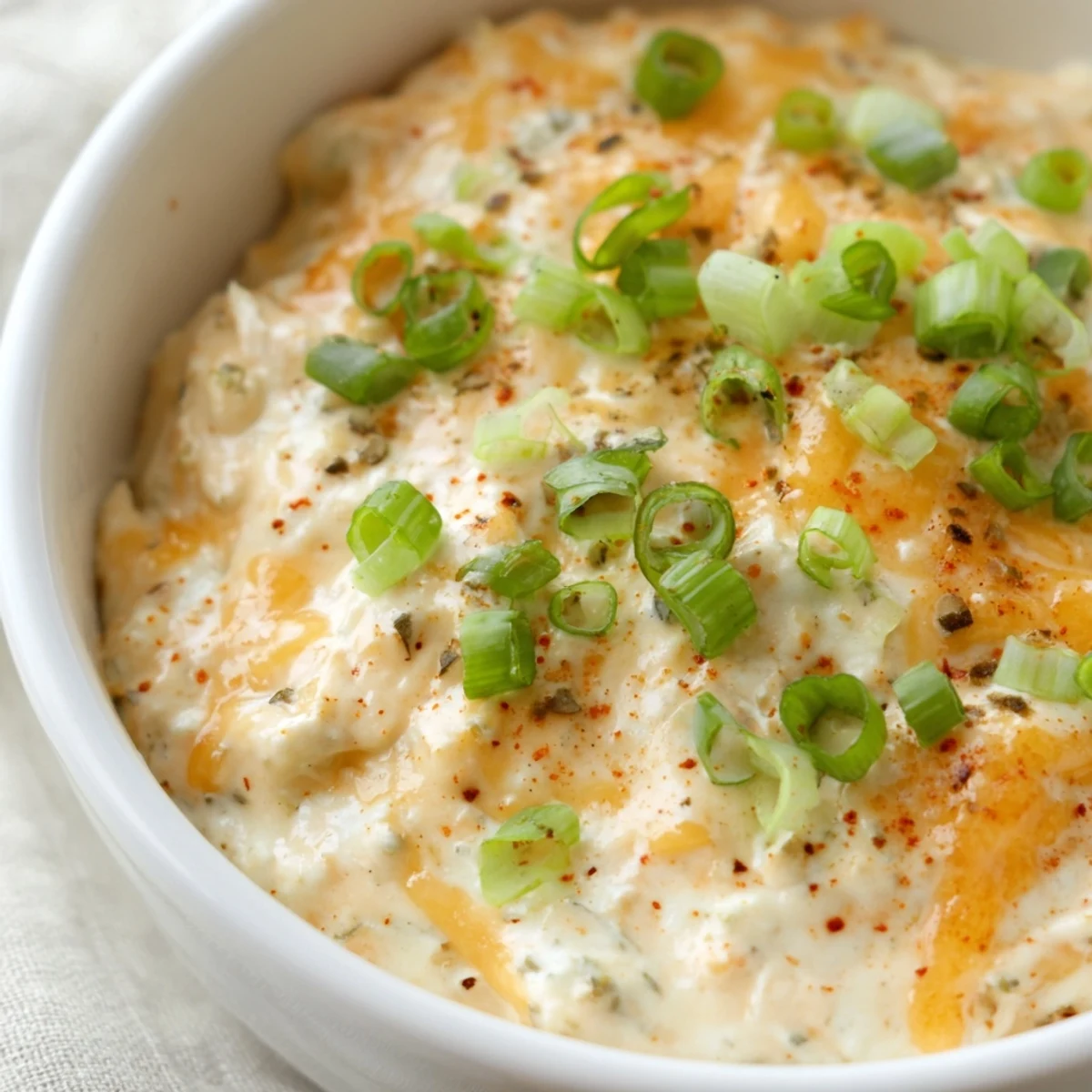 Creamy savory pretzel dip with sharp cheddar and fresh chives served in a white bowl beside warm soft pretzels