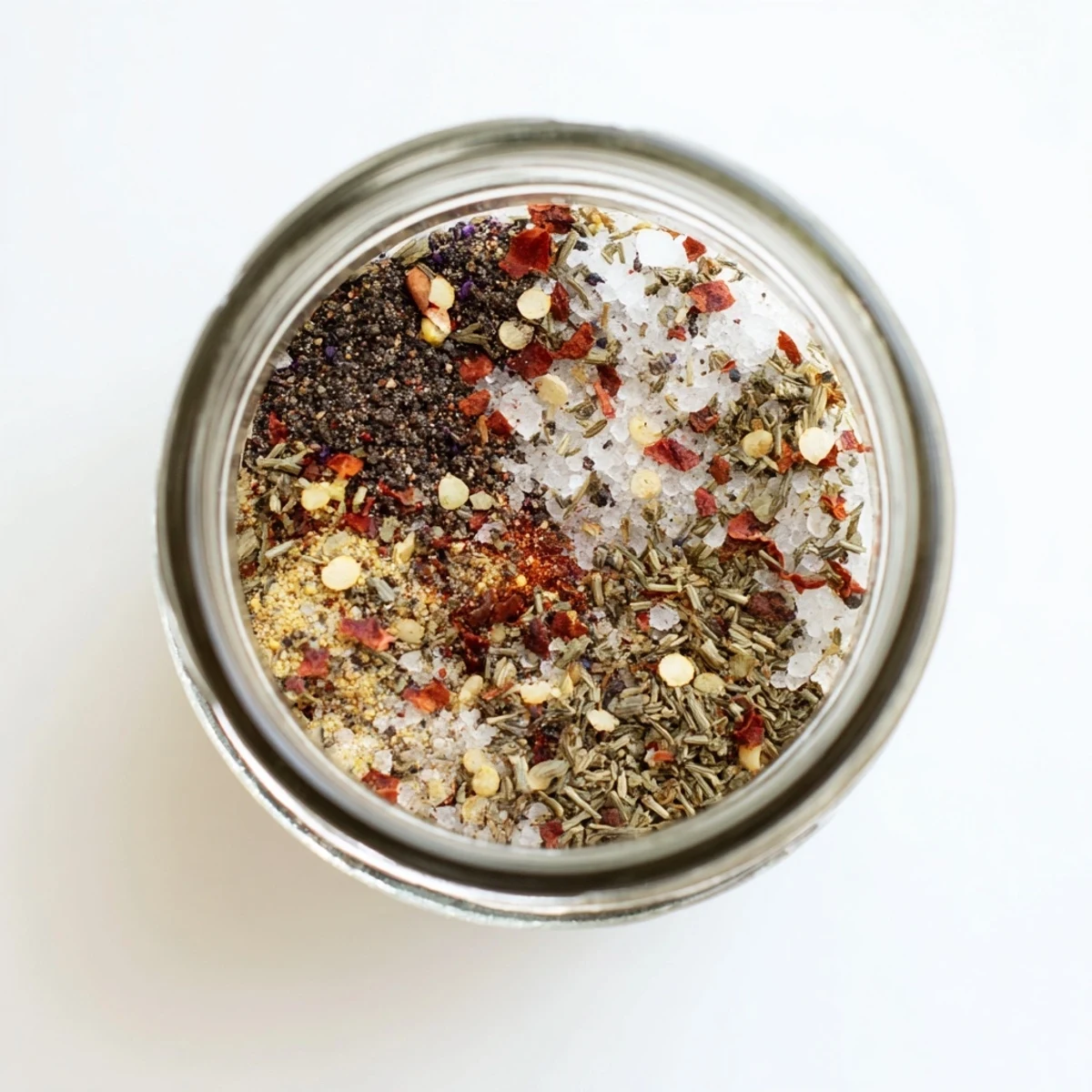 A rustic wooden spoon holds the savory copycat Montreal steak seasoning mix surrounded by whole spice ingredients