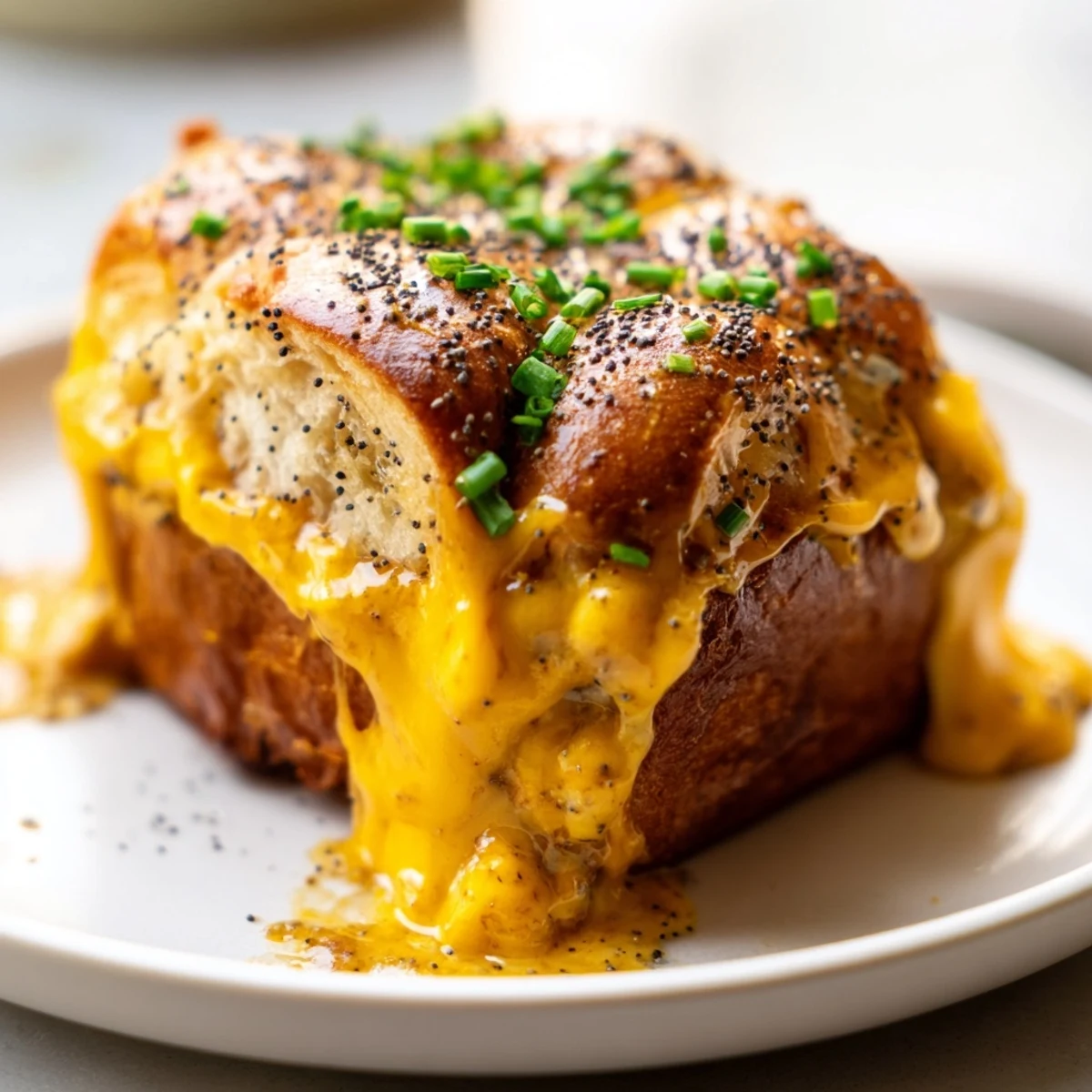 Golden mini Hawaiian rolls grilled to perfection with melted cheddar and honey mustard glaze