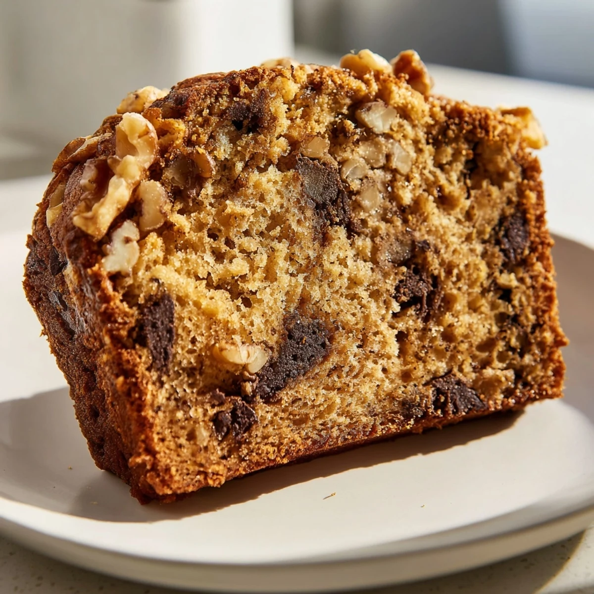 Freshly baked grain-free keto banana bread with golden crust cooling on wire rack
