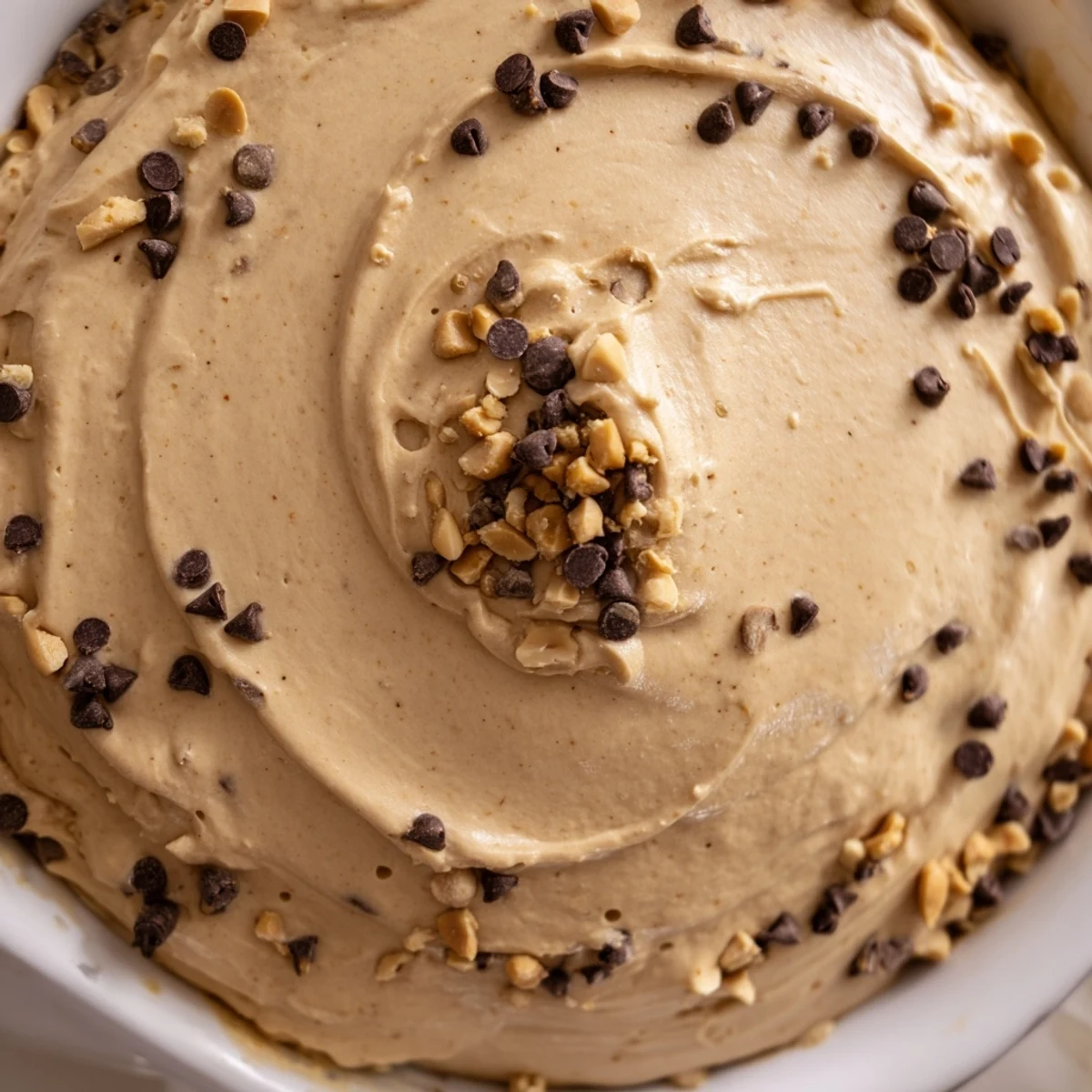 Light and fluffy peanut butter mousse made with Cool Whip served in elegant dessert glasses with a velvety smooth texture