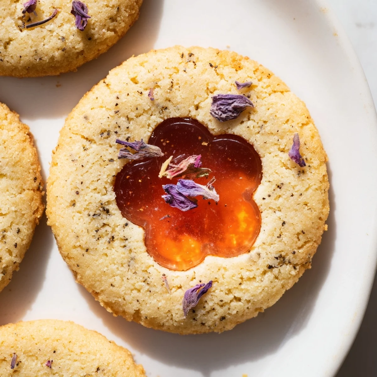 Glossy melted candy windows shimmer inside these gluten-free Earl Grey Stained Glass Floral Cookies