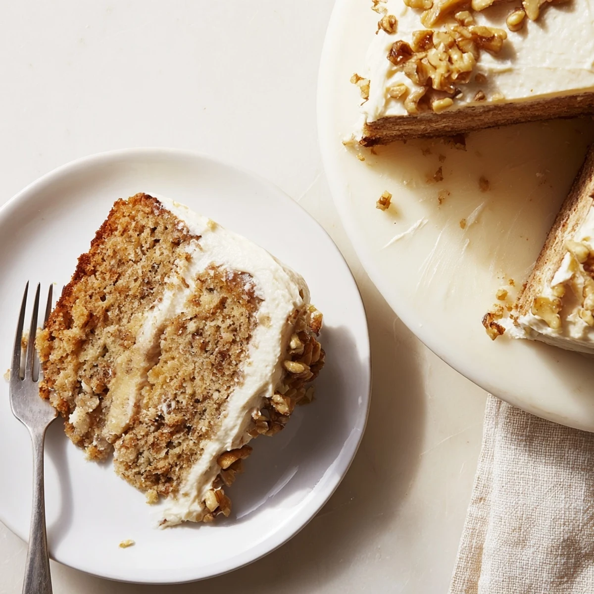 Moist banana cake cooling on wire rack, golden crust and tender crumb