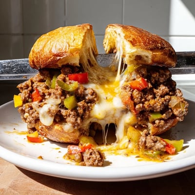 Cheesy Philly Sloppy Joes