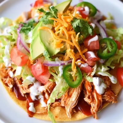 Sweet Smoky BBQ Tostadas